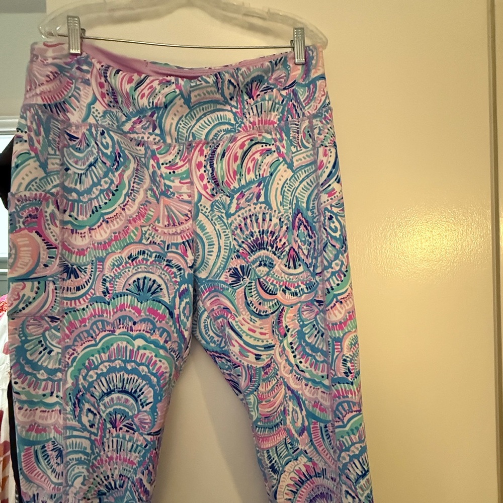 Lilly Pulitzer Pink and Blue Patterned Leggings